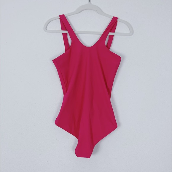 NEW Alix NYC Herrick U-Neck Bodysuit in Cerise Size Small - Picture 3 of 7